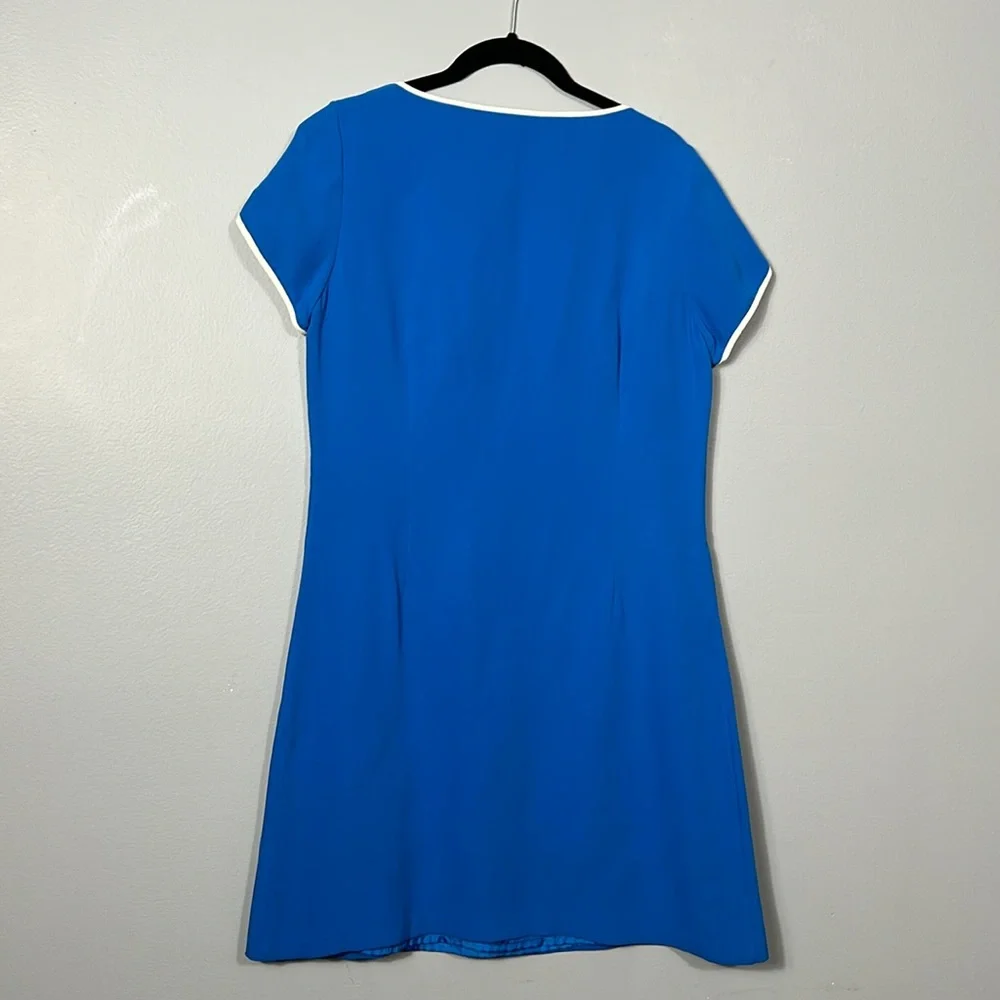 Raoul Silk Vintage Look Crew Neck Mini Dress size 38 US 6 - Picture 6 of 9
